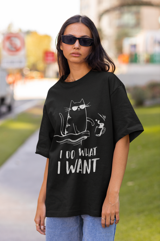 “I Do What I Want” Oversized T-Shirt (Black)