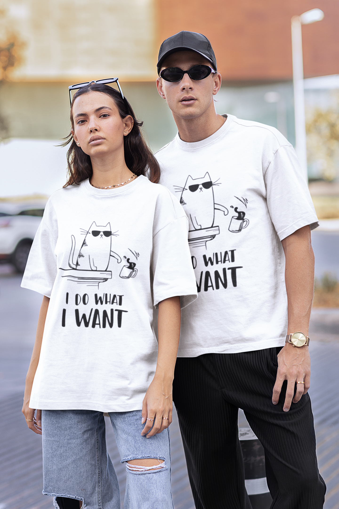 “I Do What I Want” Oversized T-Shirt (White)