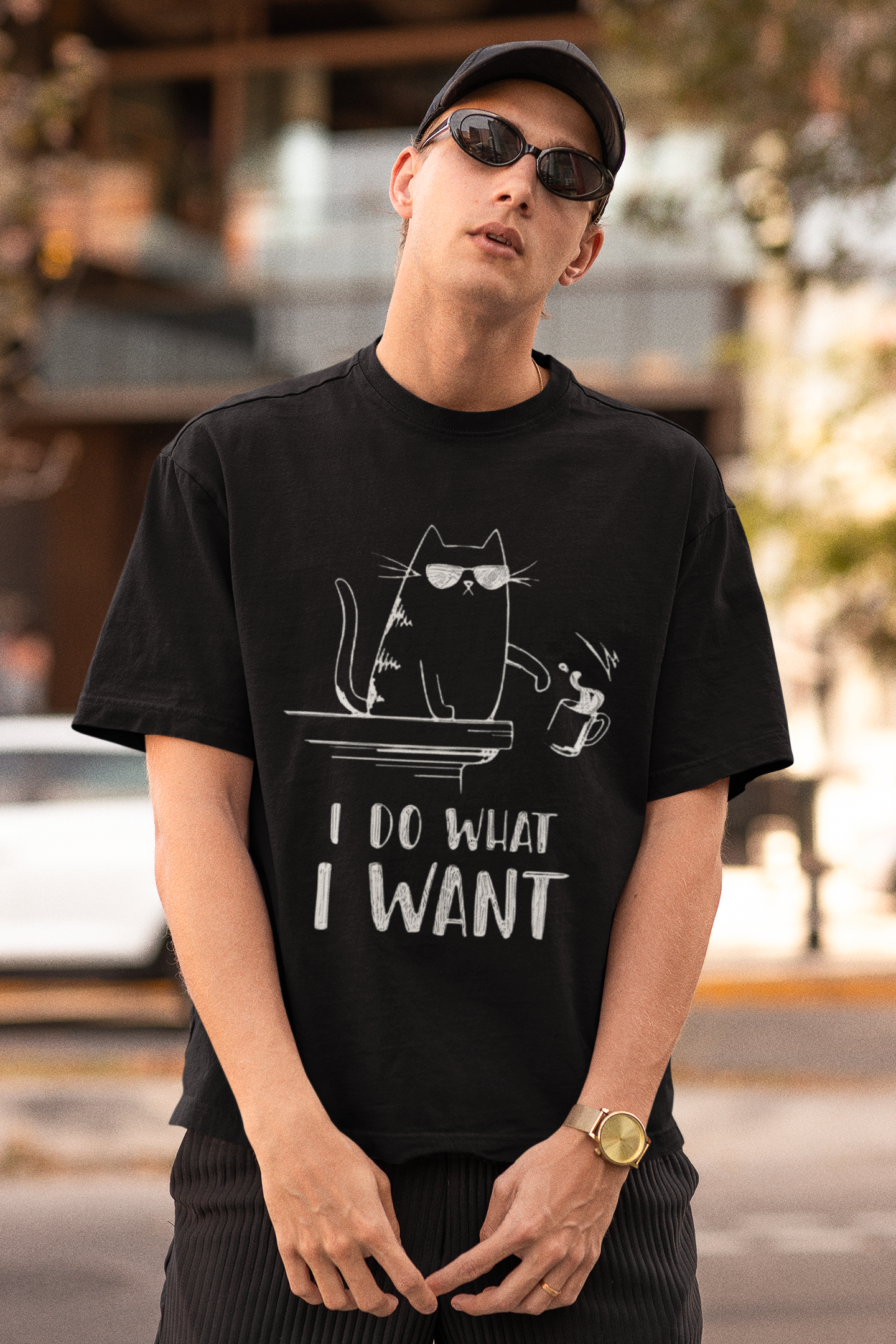 “I Do What I Want” Oversized T-Shirt (Black)
