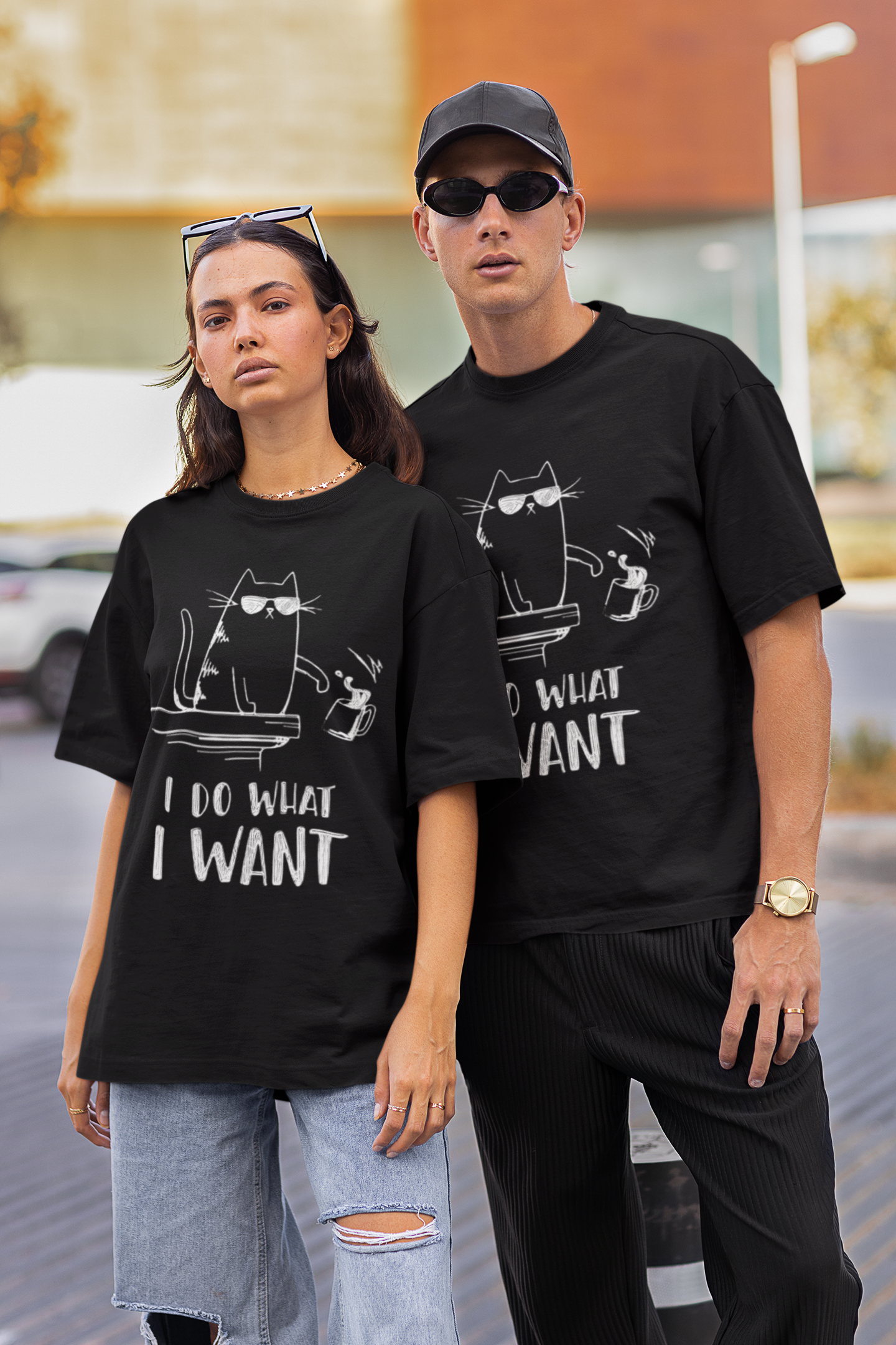 “I Do What I Want” Oversized T-Shirt (Black)